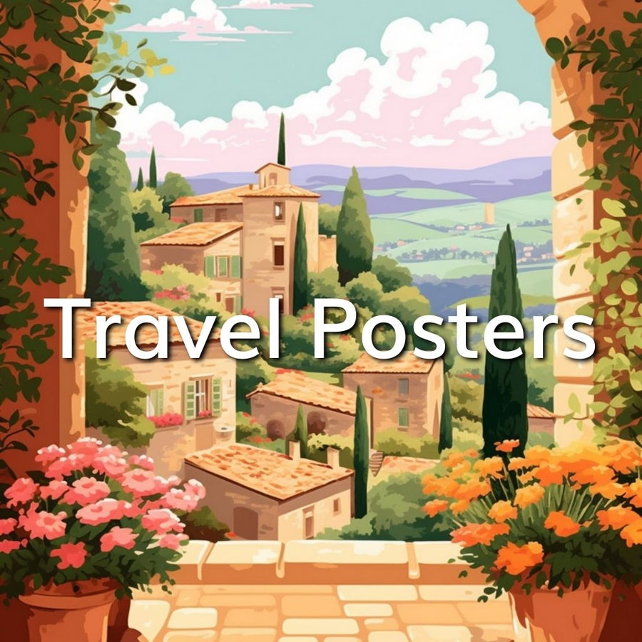 Paint by Numbers Travel Posters