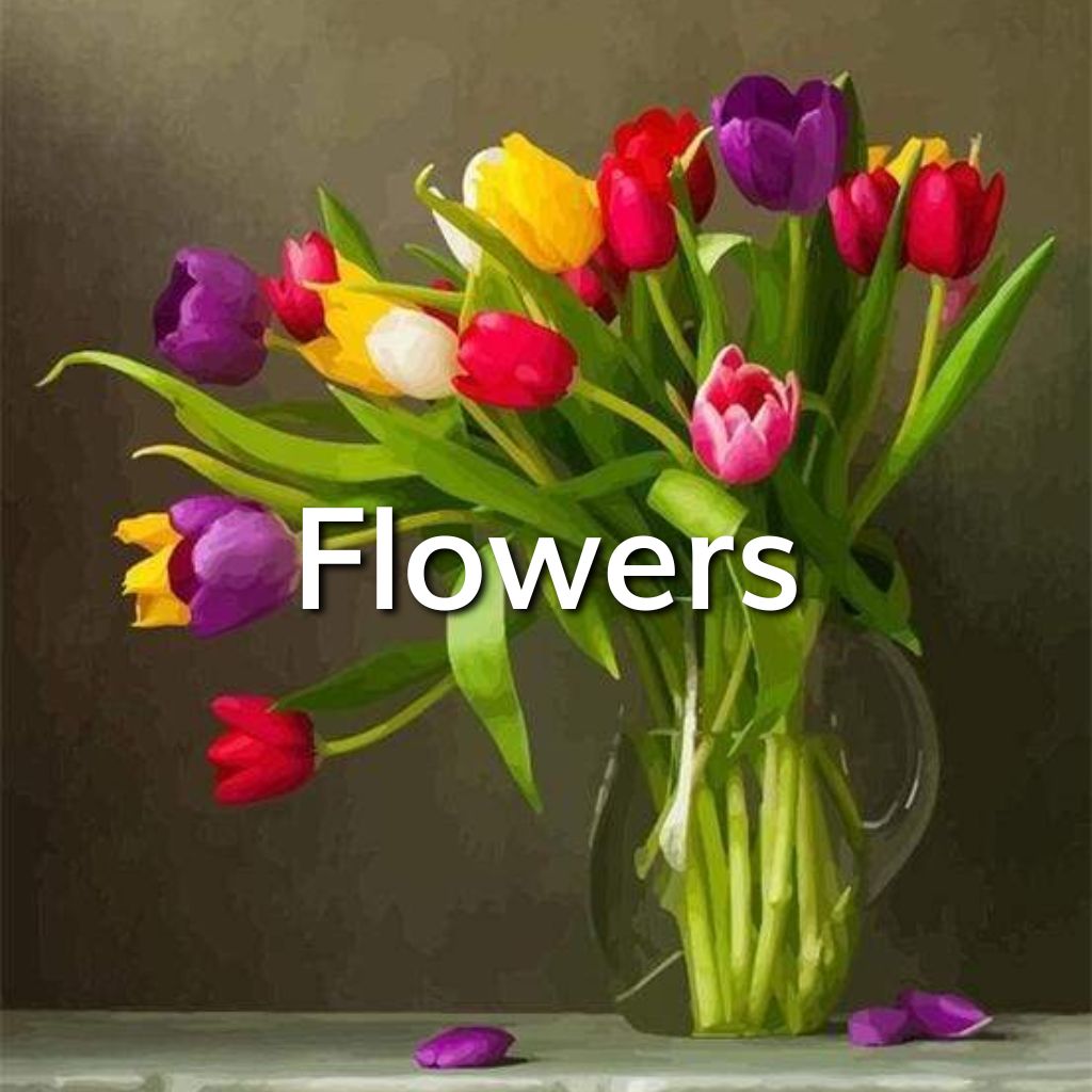 Paint by Numbers - Flowers in All colors – Figured'Art