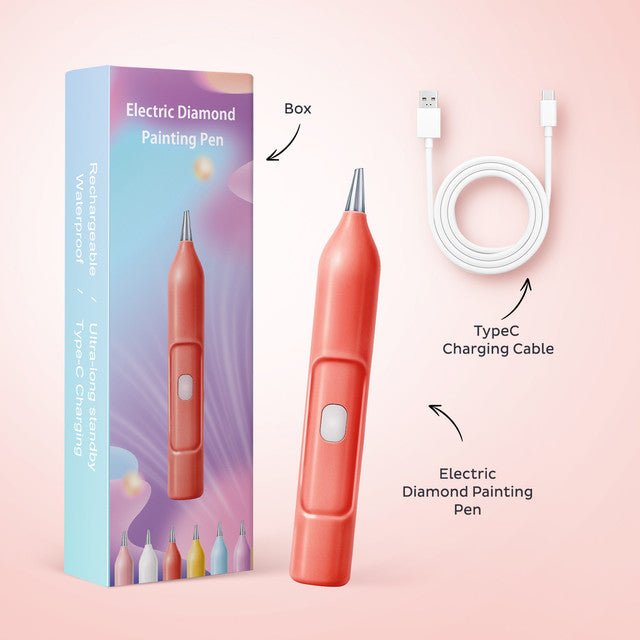Electric Diamond Painting Pen – Rechargeable with Vacuum Suction