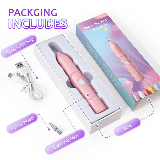Electric Diamond Painting Pen – Rechargeable with Vacuum Suction 7