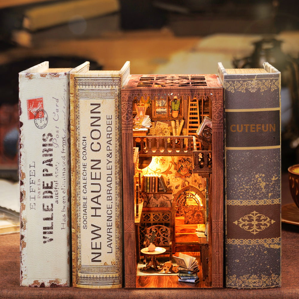 INSOON Book Nook Maison Magique avec LED, Kit de Blocs de Construction 918 Pièces, Serre-Livres Miniature, Décoration Bibliothèque - Jeux - Jouets INSOON Book Nook Maison Magique avec LED, Kit de Blocs de Construction 918 Pièces, Serre-Livres Miniature, Décoration Bibliothèque - Jeux - Jouets