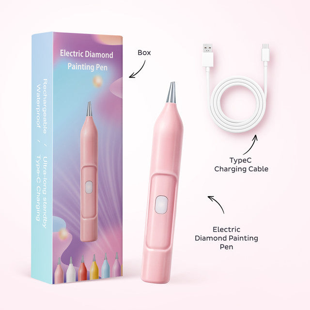 Electric Diamond Painting Pen – Rechargeable with Vacuum Suction