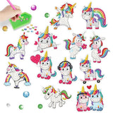 5D Diamond Painting 12 Unicorn Stickers