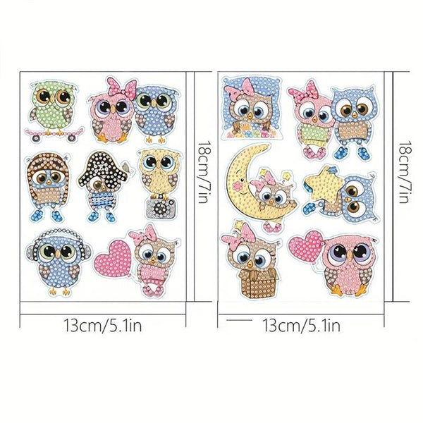 5D Diamond Painting 13 Sticker Owls