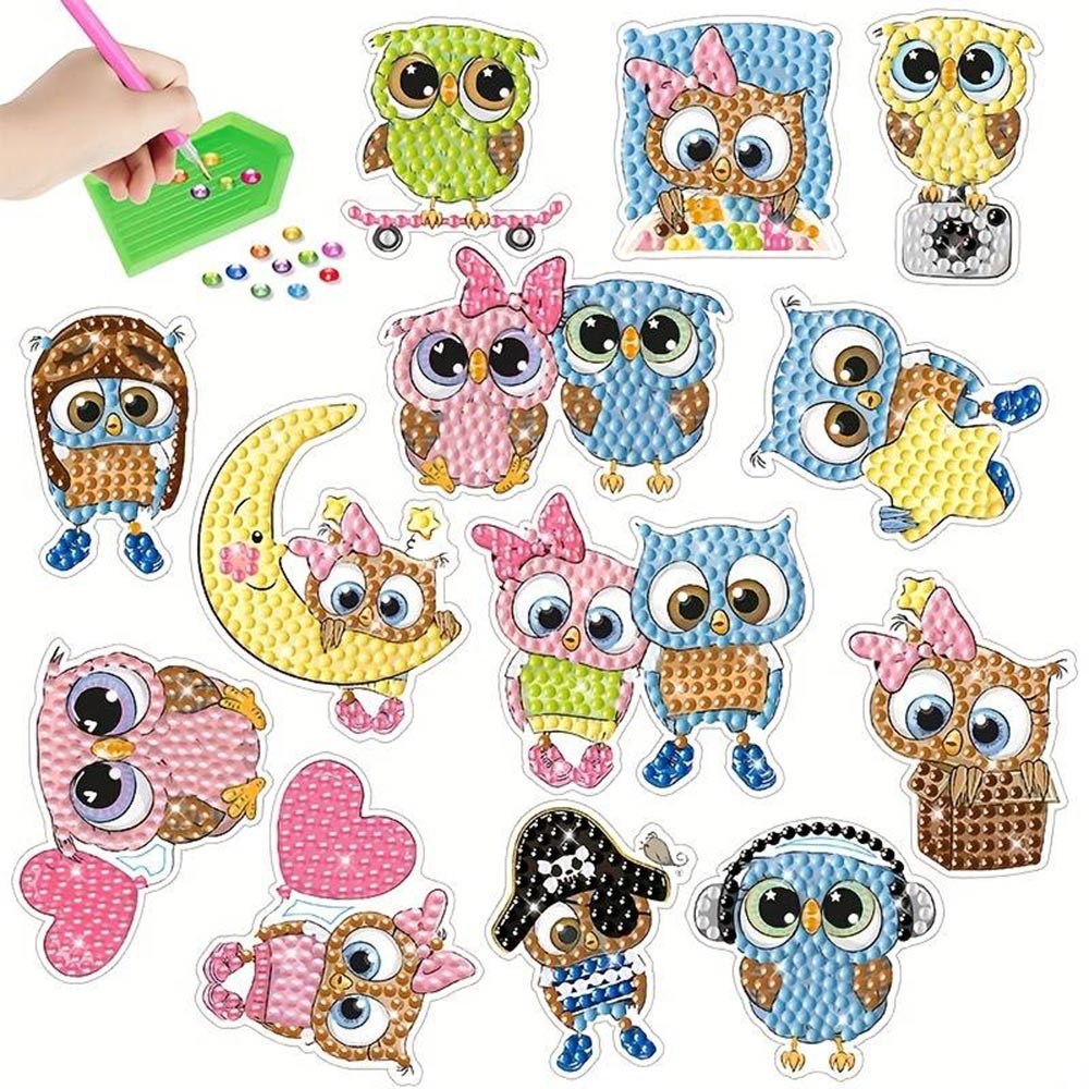 5D Diamond Painting 13 Sticker Owls