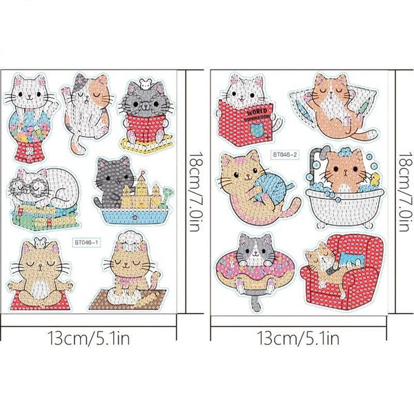5D Diamond Painting 13 Sticker Cats