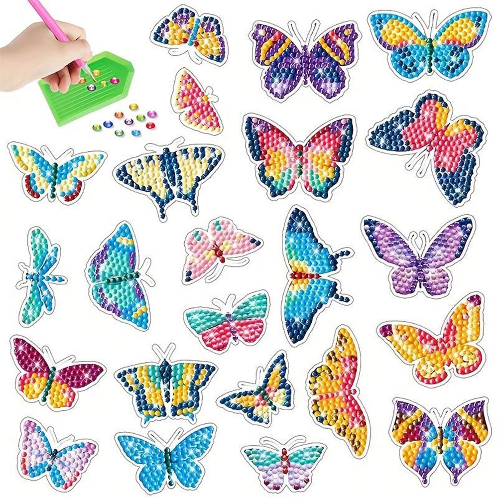 QQYRHN 5D Diamond Painting Kit – Blumen & Schmetterlinge, 30x40 Cm, Vollständiges DIY-Set Für Anfänger