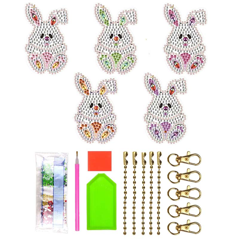 5D Diamond Painting Pendant Rabbits