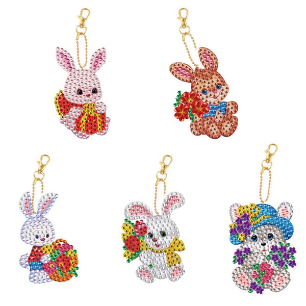 5D Diamond Painting Pendant Easter Bunny Set 1