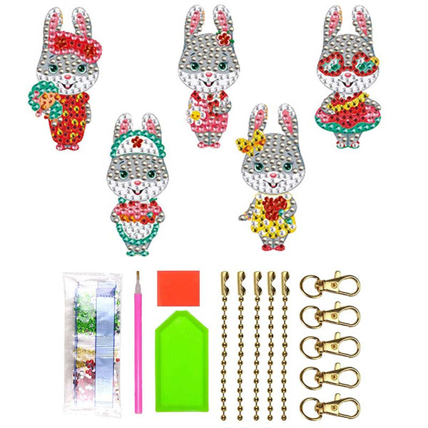5D Diamond Painting Easter Bunny Pendant Set 2
