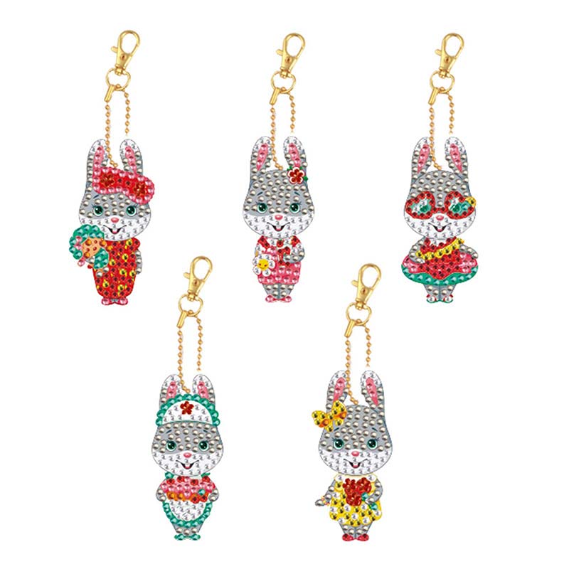 5D Diamond Painting Easter Bunny Pendant Set 2