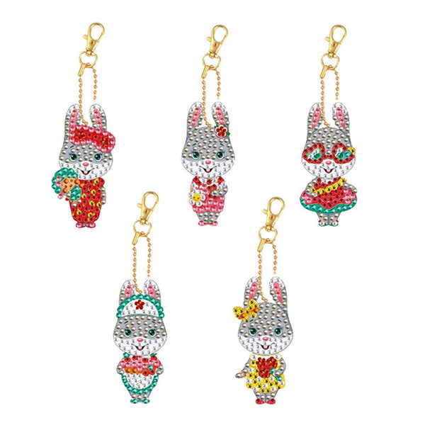 5D Diamond Painting Easter Bunny Pendant Set 2