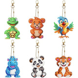 5D Diamond Painting Animal Pendants 6 Pieces
