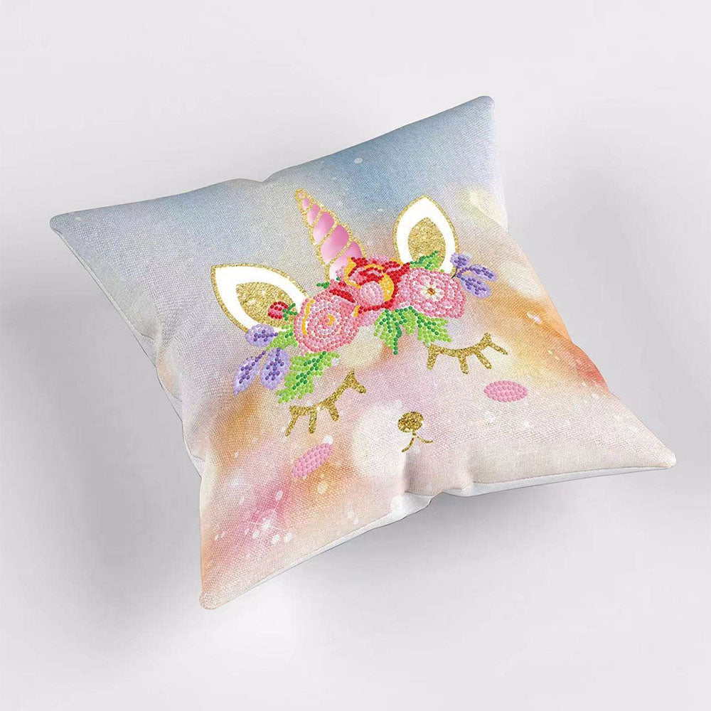 5D Diamond Painting Pillow Cover 11.8"x11.8" Unicorn
