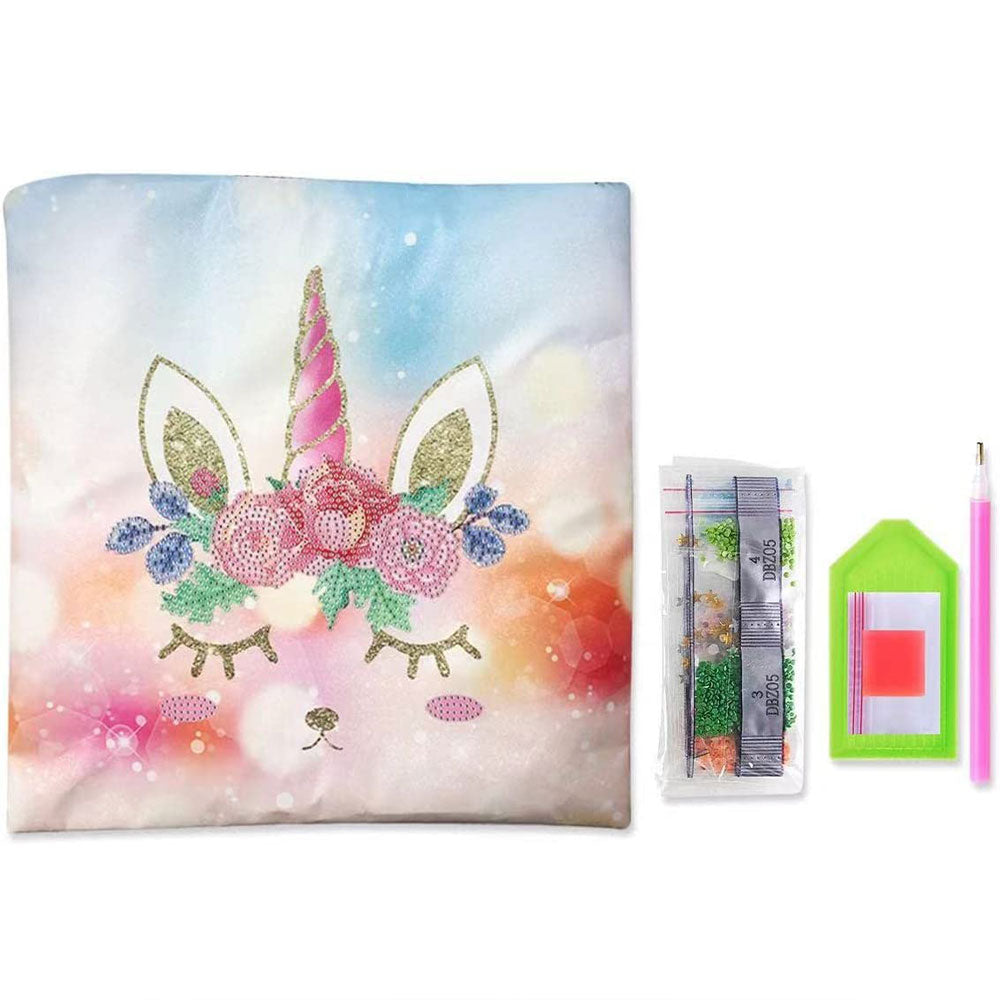 5D Diamond Painting Pillow Cover 11.8"x11.8" Unicorn