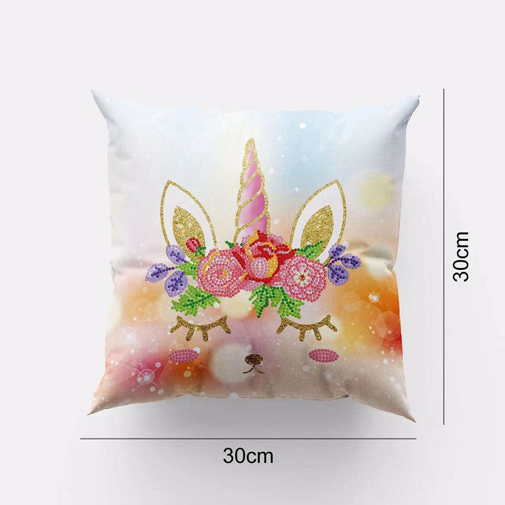 5D Diamond Painting Pillow Cover 11.8"x11.8" Unicorn