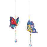 5D Diamond Art Crystal Wind Chime Butterflies 2 Pieces