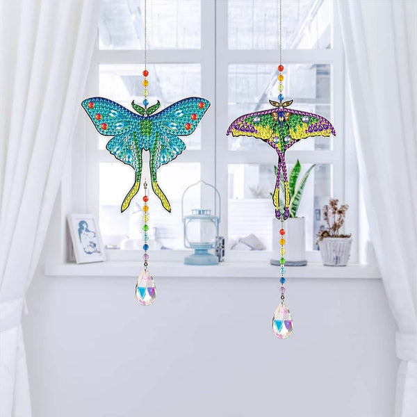 5D Diamond Painting Crystal Wind Chime - Butterflies 2 Pieces