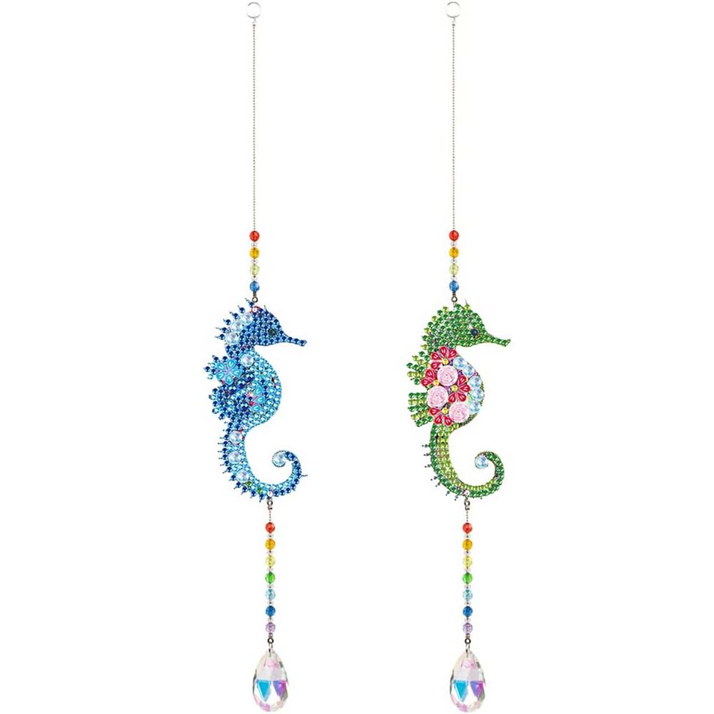 5D Diamond Painting Crystal Wind Chime Seahorse 2 Pieces