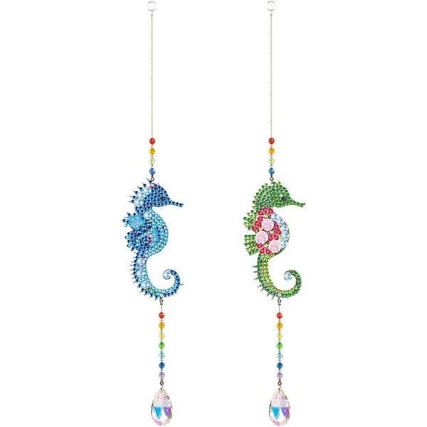 5D Diamond Painting Crystal Wind Chime Seahorse 2 Pieces