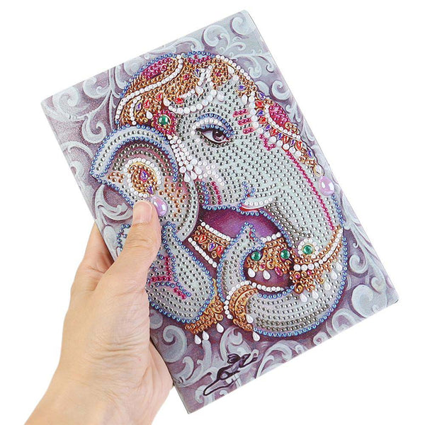 5D Diamond Painting Notebook Elephant God Ganesha