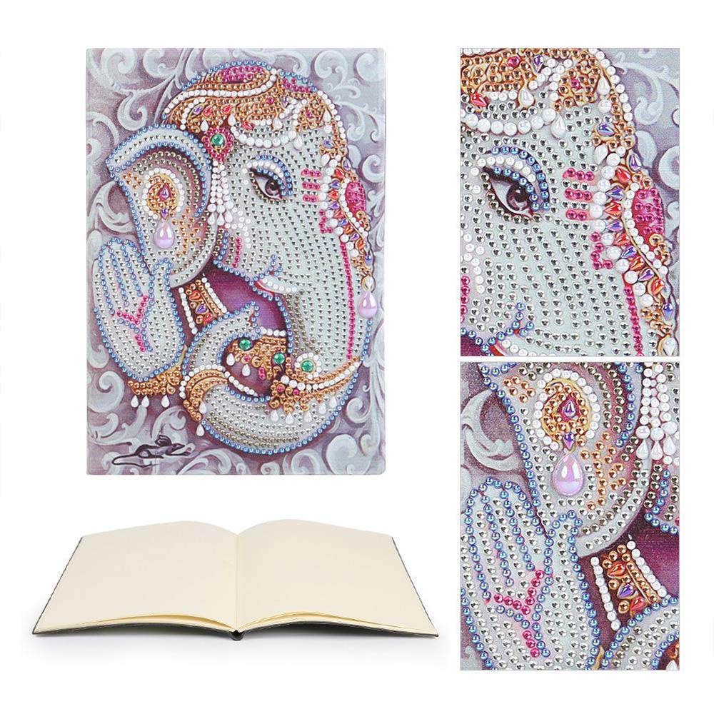 5D Diamond Painting Notebook Elephant God Ganesha