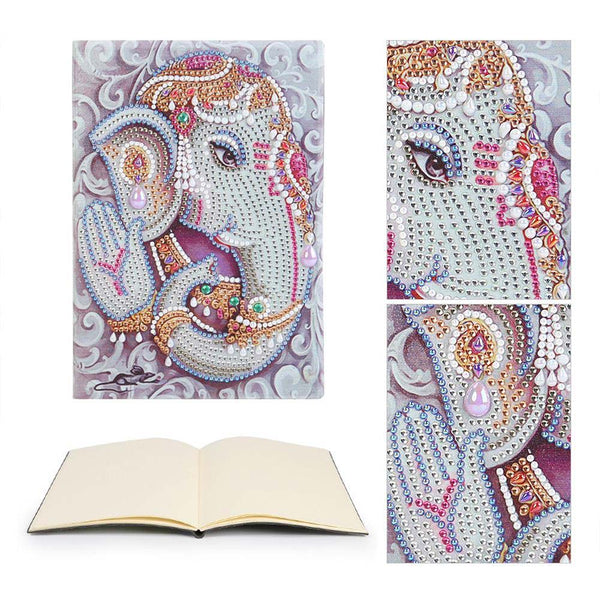5D Diamond Painting Notebook Elephant God Ganesha