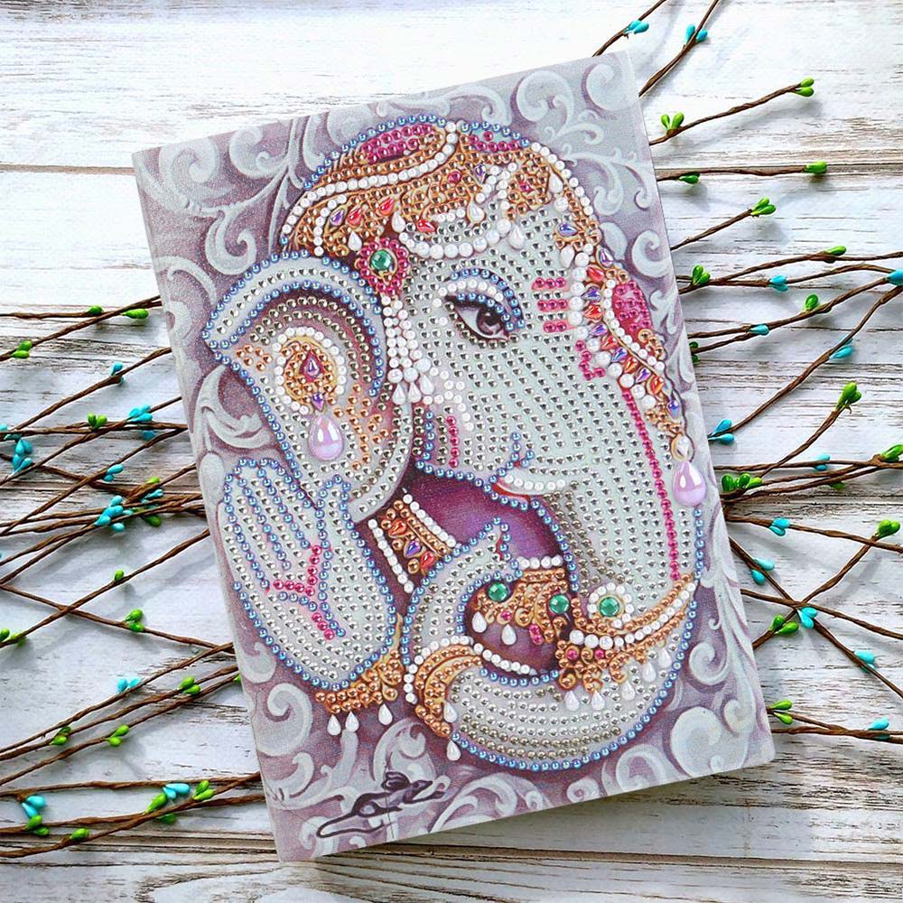 5D Diamond Painting Notebook Elephant God Ganesha