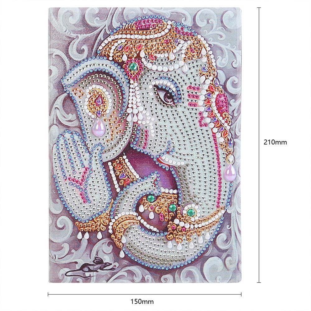 5D Diamond Painting Notebook Elephant God Ganesha