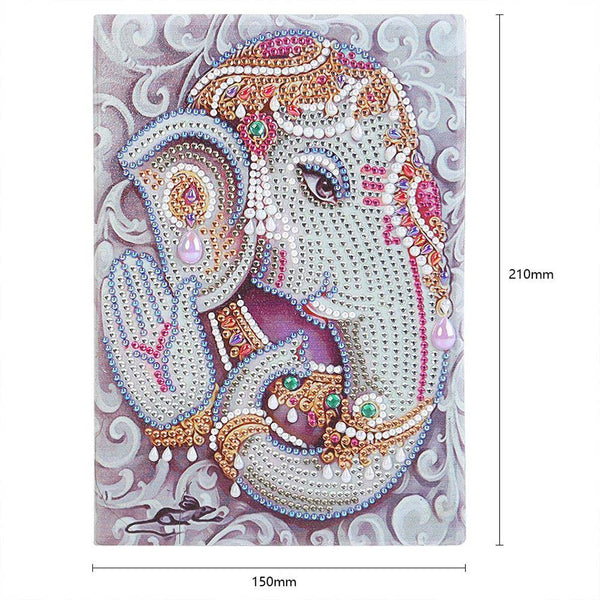 5D Diamond Painting Notebook Elephant God Ganesha