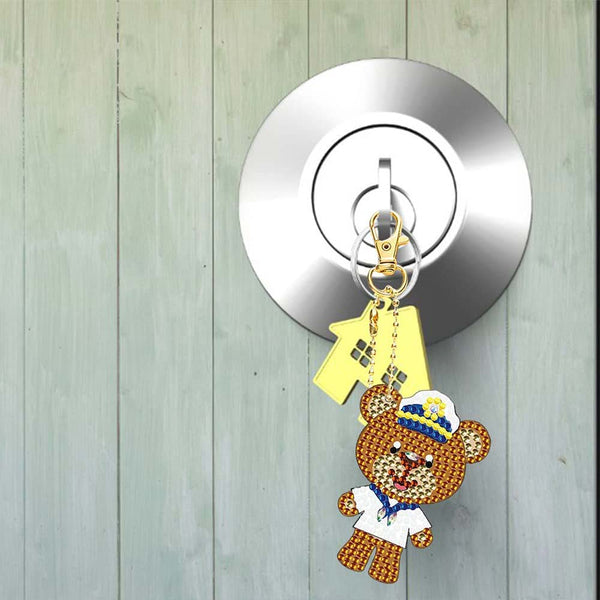5D Diamond Painting Keychain with Bears 5 Pieces