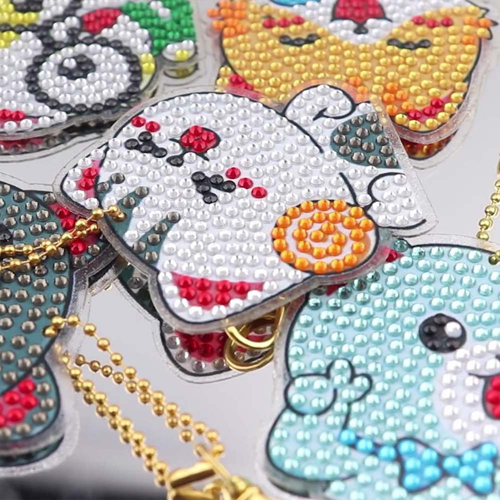 5D Diamond Painting Keychain - Cats 5 Pieces