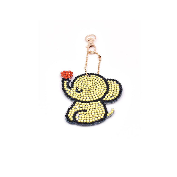 5D Diamond Painting Keychain Elephants 4 Pieces