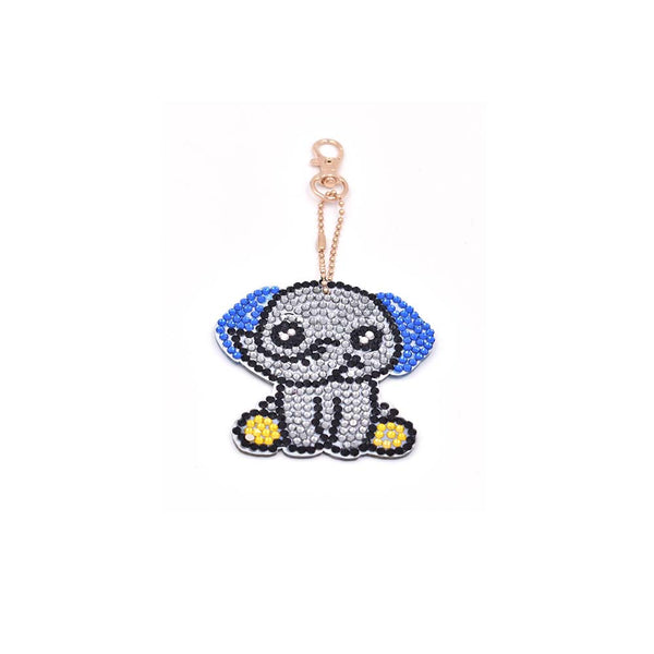 5D Diamond Painting Keychain Elephants 4 Pieces