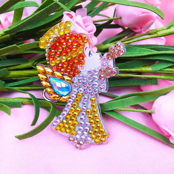 5D Diamond Painting Keychain Angel 4 Pieces