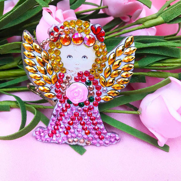 5D Diamond Painting Keychain Angel 4 Pieces