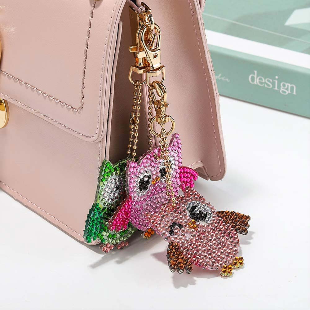 5D Diamond Painting Keychain - Owls 5 Pieces