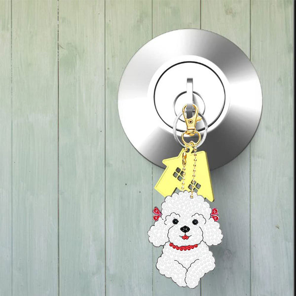 5D Diamond Painting Keychain Dogs 5 Pieces