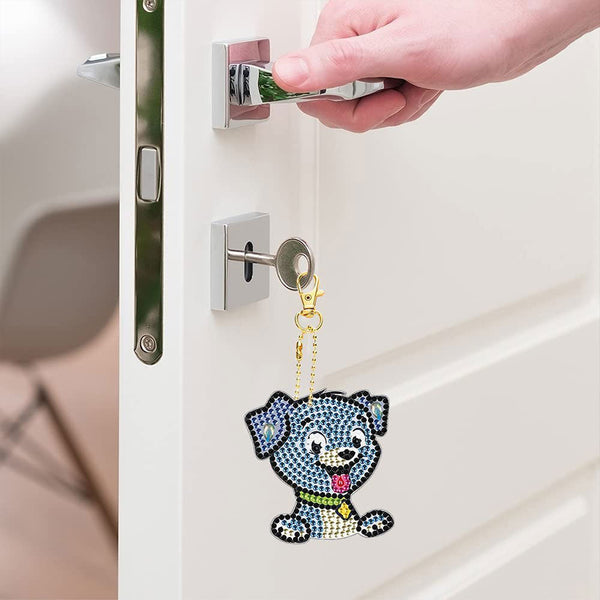5D Diamond Painting Keychain Dogs 5 Pieces