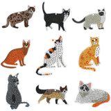 5D Diamond Painting Keychain Cats 9 Pieces