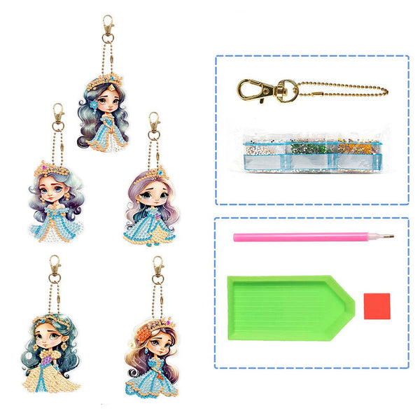 5D Diamond Painting Keychain Queen 5 Pieces