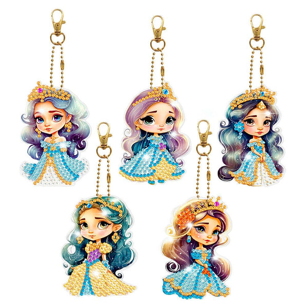 5D Diamond Painting Keychain Queen 5 Pieces