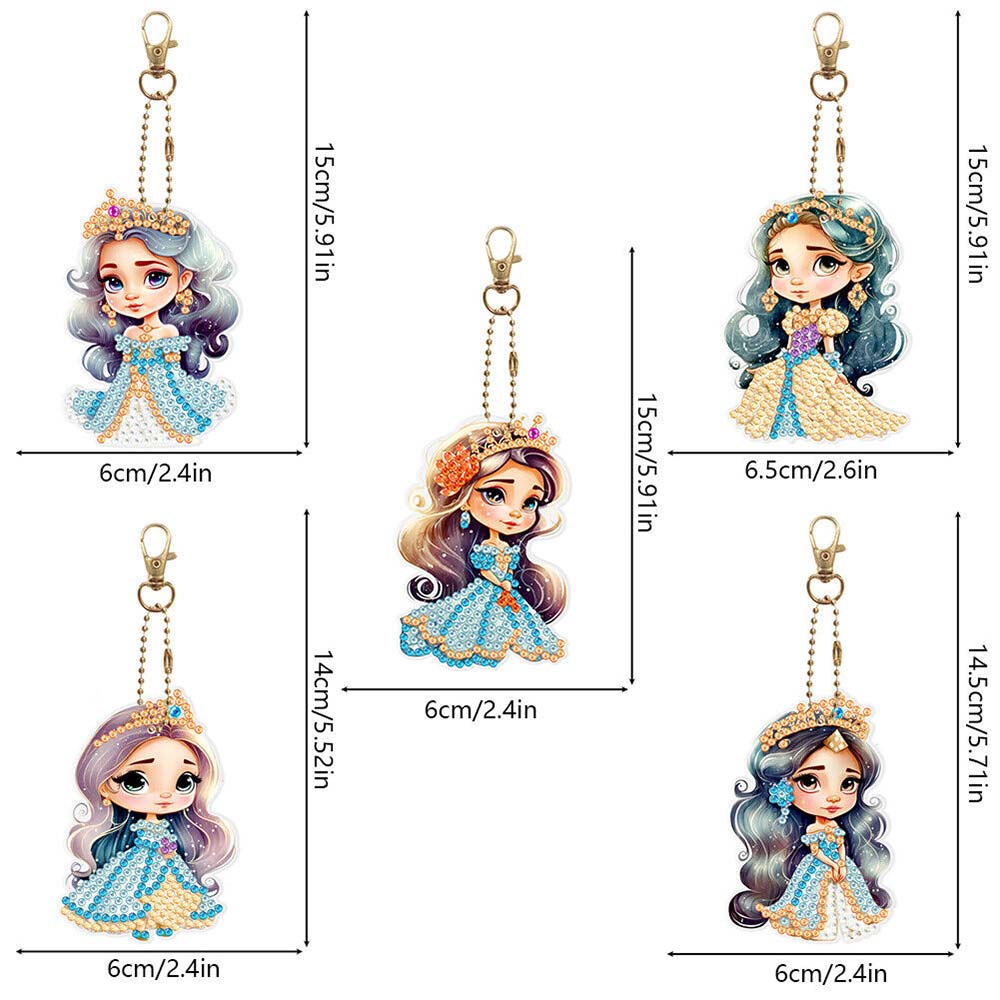 5D Diamond Painting Keychain Queen 5 Pieces