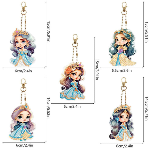 5D Diamond Painting Keychain Queen 5 Pieces