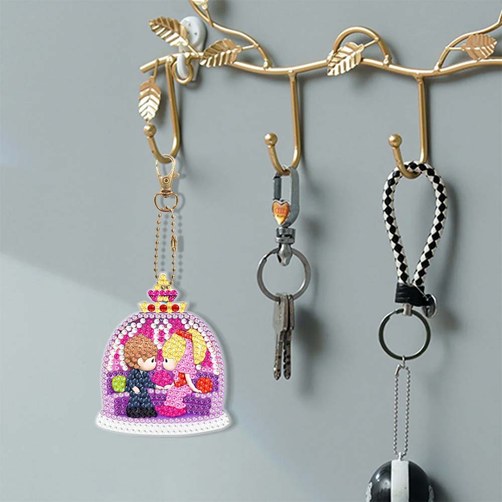 5D Diamond Painting Keychain Love 6 Pieces