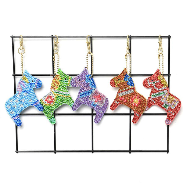 5D Diamond Painting Keychain Horses