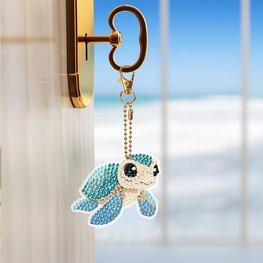 5D Diamond Painting Turtle Pendant 6 Pieces
