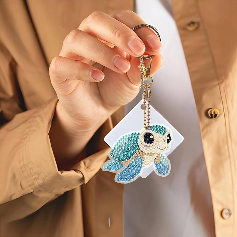 5D Diamond Painting Turtle Pendant 6 Pieces