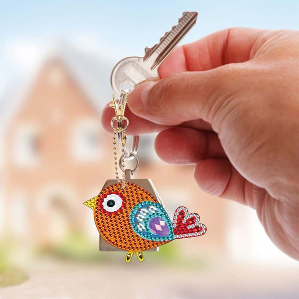 5D Diamond Painting Keychain Birds 5 Pieces