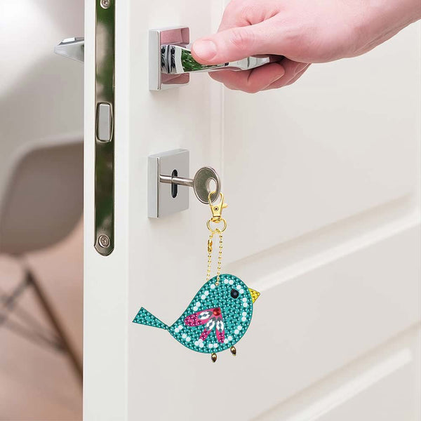 5D Diamond Painting Keychain Birds 5 Pieces